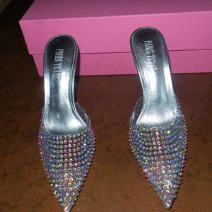Brand New In Box Paris Texas Silver Clear and Swarovski Crystals